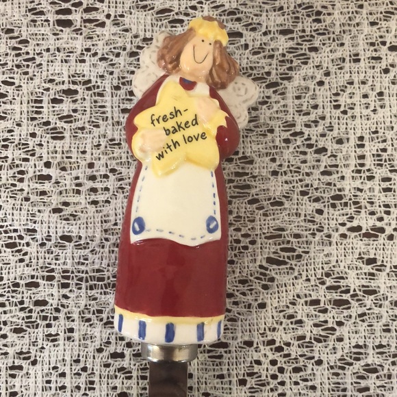 Goose Berry Patch Angel Pie Server Fresh-Baked With Love Holiday Christmas - Picture 7 of 9